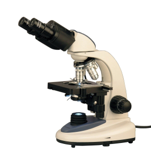 AmScope B380A-E B380 Series Biological Binocular Compound Microscope 40X-1600X Magnification with LED, Siedentopf and 1MP Digital Eyepiece