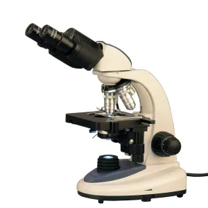 AmScope B380C-E B380 Series Biological Binocular Compound Microscope 40X-2500X Magnification with LED, Siedentopf and 1MP Digital Eyepiece