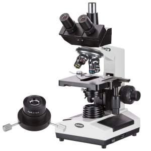 AmScope T390C-DK-2MBI High-Magnification Darkfield Trinocular Compound Microscope 40X-2500X Magnification w/ 20W Halogen, 2MP Back-Lit USB 2.0 Camera and 3D Mechanical Stage