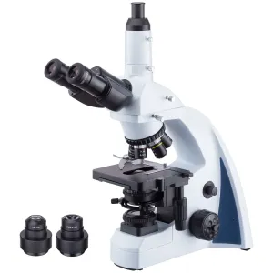 AmScope T670Q-PL-DK2-MBI3 T670 Series Infinity-corrected Darkfield Trinocular Compound Microscope 40X-1000X Magnification 1.2MP USB 3.0 Camera