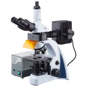 AmScope T670Q-PL-FL-2MBI3 T670 Series Fluorescence Trinocular Compound Microscope 40X-1000X Magnification with 2MP USB 3.0 C-mount Camera