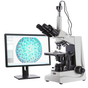 AmScope T680C-HC2 40X-2500X Advanced Professional Biological Research Kohler Compound Microscope + HD Recording Camera