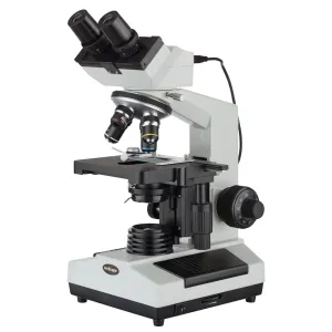 AmScope U230B U230 Series Digital Binocular Compound Microscope 40x-2000x Magnification with Built-in 3MP USB Camera