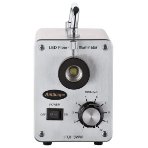 AmScope LED-30W 30W LED Cold Fiber Optic Illuminator