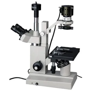 AmScope IN200TB-5MA IN200 Series Inverted Tissue Culture Trinocular Compound Microscope 40X-800X Magnification and 5MP USB 2.0 Camera
