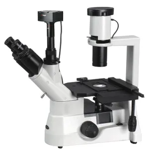 AmScope IN300TC-5MA IN300 Series Infinity-corrected Inverted Biological Trinocular Compound Microscope 40X-1000X Magnification with Phase-contrast and 5MP USB 2.0 Camera