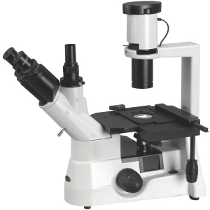 AmScope IN300TC-10M3 IN300 Series Inverted Phase-Contrast Biological Trinocular Compound Microscope 40X-1000X Magnification w/ 30W Halogen and 10MP USB 3.0 C-mount Camera