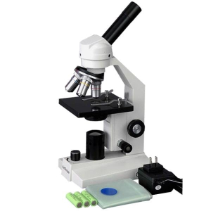 AmScope M200C-LED-E1 M200 Series Monocular LED Student Compound Microscope 40X-1000X Magnification w/ 1MP Digital Camera