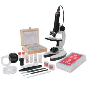 AmScope M40-PS25W IQCrew Kid's Premium 85+ piece Microscope, Color Camera and Interactive Kid's Software Kit w/ Professional 25pcs Prepared Slide Set