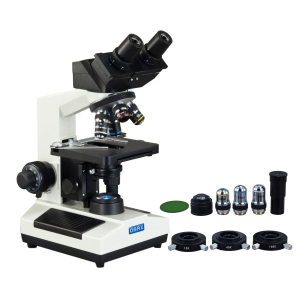 AmScope MD827Z30L-PHD 40X-2500X 3MP Digital Integrated Microscope w/ LED Illumination + 3-lens Phase-contrast Kit