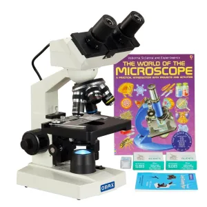 AmScope MD82EZ10-SCP-WM 40X-2500X 1.3MP Digital Integrated Microscope w/ LED Illumination + Book, Blank Slides, Tissues
