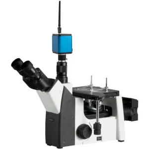 AmScope ME1200TC-HD205 ME1200 Series Inverted Metallurgical Trinocular Compound Microscope 50X-1250X Magnification with 1080p HDMI Camera with WiFi