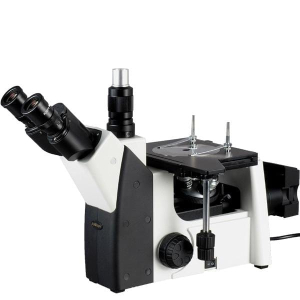 AmScope ME1200TB-8M ME1200 Series Inverted Plan Optics Metallurgical Trinocular Compound Microscope 50X-1000X Magnification w/ 8MP USB 2.0 C-mount Camera