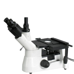 AmScope ME1400T-9M ME1400 Series Inverted Plan Optics Polarizing Metallurgical Trinocular Compound Microscope 40X-400X Magnification w/ 9MP USB 2.0 C-mount Camera