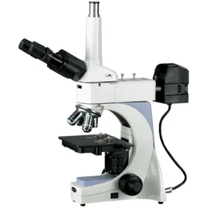 AmScope ME400TC-20MBI3 ME400 Series Infinity-Corrected Plan Upright Metallurgical Trinocular Compound Microscope 40X-1000X Magnification w/ 20MP USB 3.0 C-mount Camera