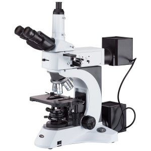 AmScope ME520TC-18M3 ME520 Series Infinity-Corrected Darkfield Metallurgical Trinocular Compound Microscope 50X-2500X w/ Polarization and 18MP USB 3.0 Camera