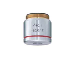 AmScope A4X-490 4X Achromatic Objective Lens for Compound Microscopes