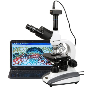 AmScope T360B-10M 40X-2000X Biological Compound LED Microscope + 10MP Digital Camera