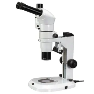 AmScope PM240T PM240 Series Zoom Trinocular Stereo Microscope 8X-80X Magnification on Track Stand w/ Common Main Objective(CMO)