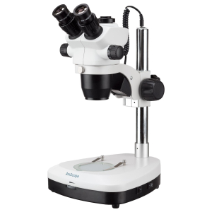 AmScope NM-2T NM-2 Series Zoom Trinocular Stereo Microscope 10X-45X Magnification on Pillar Stand w/ LED Light