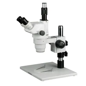 AmScope ZM-1TY ZM-1 Series Ultimate Zoom Trinocular Stereo Microscope 6.7X-90X Magnification on Pillar Stand