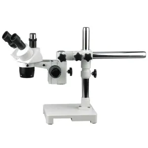 AmScope SW-3T13Z SW-3 Series Trinocular Stereo Microscope 10X-20X-30X-60X Magnification on Single-Arm Boom Stand