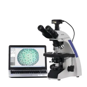 AmScope T720QA-3M3 40X-1500X Quintuple Plan Infinity Kohler Laboratory Trinocular Compound Microscope + 3MP USB3.0 Camera