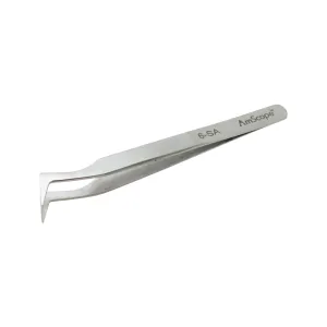 AmScope TW-069-10PK High Precision 4 3/4 in. Angled Fine Tip Tweezers 10-Pack