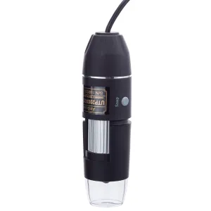 AmScope UTP200X020 UTP Series 2.0MP Zoom USB Handheld Digital Microscope 200X Magnification w/ 8-LED Light and Windows, Mac Software