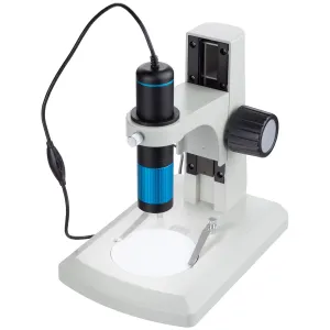 AmScope UTP5100A UTP Series Outlet 5.0MP Continuous Parfocal Zoom USB Handheld Digital Microscope 10X-64X Magnification on Track-stand