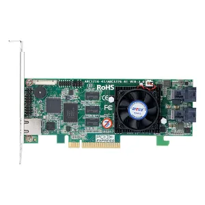 Areca ARC-1226-8I SAS RAID Adapter, 12G 3.0/ PCI-e 3.0 x 8 Low Profile