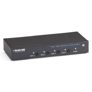 Black Box AVSW-VGA4X1A VGA Switch with Serial and Audio - 4 X 1