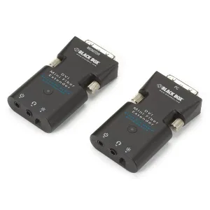 Black Box AVX-DVI-FO-MINI-RX Mini Extender Receiver Only for DVI-D and Stereo Audio Over Fiber