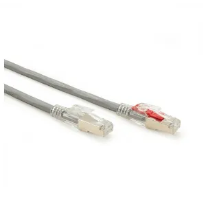 Black Box C5EPC70S-GY-06 CAT5e 100-MHz Locking Snagless Stranded Ethernet Patch Cable - Shielded (F/UTP), CM PVC (RJ45 M/M), Gray, 6-ft. (1.8-m)