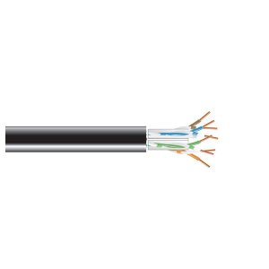 Black Box C6ABC50-BK-1000 CAT6A 650-MHz Solid Ethernet Bulk Cable - Unshielded (UTP), CMR PVC, Black, 1000-ft. (304.8-m) Spool
