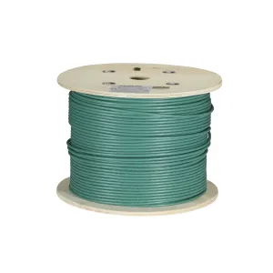 Black Box C6ABC50-STR-GN-1000 CAT6A 650-MHz Stranded Ethernet Bulk Cable - Unshielded (UTP), CM PVC, PoE, Green, 1000-ft. (304.8-m) Spool