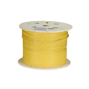 Black Box C6ABC50-STR-YL-1000 CAT6A 650-MHz Stranded Ethernet Bulk Cable - Unshielded (UTP), CM PVC, PoE, Yellow, 1000-ft. (304.8-m) Spool