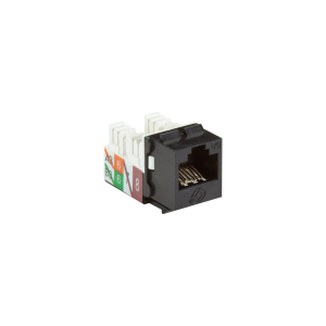 Black Box C6AJA70-BK-R2 CAT6A Keystone Jack - Unshielded, RJ45, Black