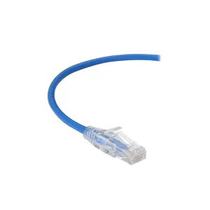 Black Box C6APC28-BL-07 CAT6A 500 MHz Snagless 28AWG Stranded Ethernet Patch Cable, Unshielded (UTP), CM PVC (RJ45 M/M), Blue, 7ft. (2.1m)
