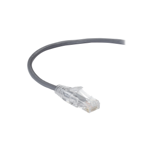Black Box C6APC28-GY-10 CAT6A 500-MHz Snagless 28AWG Stranded Ethernet Patch Cable - Unshielded (UTP), CM PVC (RJ45 M/M), Gray, 10-ft. (3.0-m)