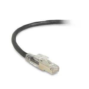 Black Box C6APC80S-BK-10 CAT6A 650-MHz Locking Snagless Stranded Ethernet Patch Cable - Shielded, CM PVC (RJ45 M/M), Black, 10-ft. (3.0-m)