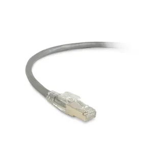 Black Box C6APC80S-GY-03 CAT6A 650-MHz Locking Snagless Stranded Ethernet Patch Cable - Shielded, CM PVC (RJ45 M/M), Gray, 3-ft. (0.9-m)