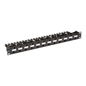 Black Box C6APP70-24-R2 CAT6A Component Level 110 Patch Panel - 1U, Rackmount, PoE+, 24-Port