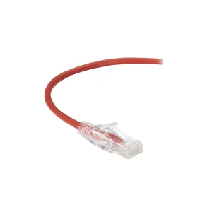 Black Box C6PC28-RD-20 CAT6 250-MHz Snagless 28AWG Stranded Ethernet Patch Cable - Unshielded (UTP), CM PVC (RJ45 M/M), Red, 20-ft. (6.0-m)