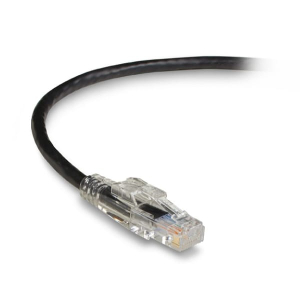 Black Box C6PC70-BK-01 CAT6 550-MHz Locking Snagless Stranded Ethernet Patch Cable - Unshielded (UTP), CM PVC (RJ45 M/M), Black, 1-ft. (0.3-m)