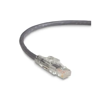 Black Box C6PC70-GY-03 CAT6 550-MHz Locking Snagless Stranded Ethernet Patch Cable - Unshielded (UTP), CM PVC (RJ45 M/M), Gray, 3-ft. (0.9-m)