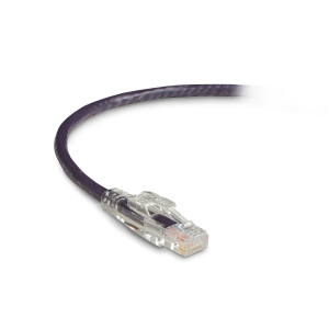 Black Box C6PC70-VT-01 CAT6 550-MHz Locking Snagless Stranded Ethernet Patch Cable - Unshielded (UTP), CM PVC (RJ45 M/M), Purple, 1-ft. (0.3-m)