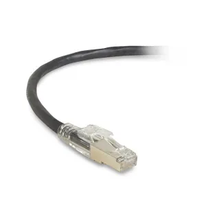 Black Box C6PC70S-BK-10 CAT6 250 MHz Locking Snagless Stranded Ethernet Patch Cable, Shielded (S/FTP), CM PVC (RJ45 M/M), Black, 10ft. (3.0m)