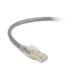Black Box C6PC70S-GY-05 GigaTrue 3 CAT6 250-MHz Locking Snagless Stranded Ethernet Patch Cable - Shielded (S/FTP), CM PVC (RJ45 M/M), Gray, 5-ft.