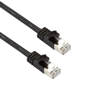 Black Box CAT6APCS-010-BK GigaTrue CAT6A 500-MHz Stranded Ethernet Patch Cable - Shielded (F/UTP), CM PVC (RJ45 M/M), Black, 10-ft. (3.0-m)
